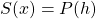  S(x)=P(h) 